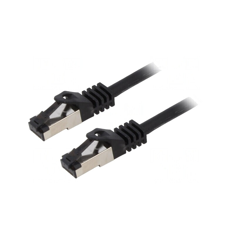 Cablu Patch Cord S/FTP Cat 8.1 Cupru LSZH Negru 20m | Electronic-mag.ro | Componente Electronice