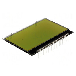 Afișaj LCD grafic 128x64 galben-verde 20 PIN