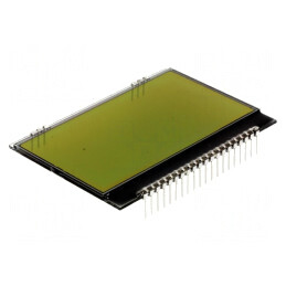 Afișaj LCD grafic 128x64 galben-verde 20 PIN | Electronic-mag.ro | Componente Electronice