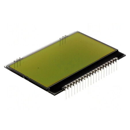 Afișaj LCD grafic 128x64 galben-verde 20 PIN | Electronic-mag.ro | Componente Electronice