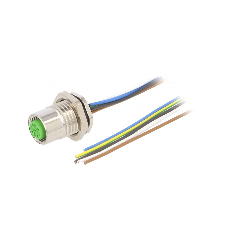 Cablu de conectare M12 5 pini 1m 125VAC 4A PUR | Electronic-mag.ro | Componente Electronice