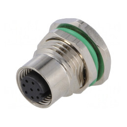 Soclu M12 PIN 8 mamă IP67 30V | Electronic-mag.ro | Componente Electronice