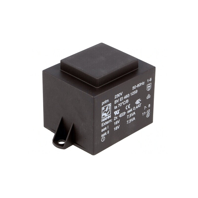 Transformator încapsulat 15VA 230VAC 18V PCB | Electronic-mag.ro | Componente Electronice