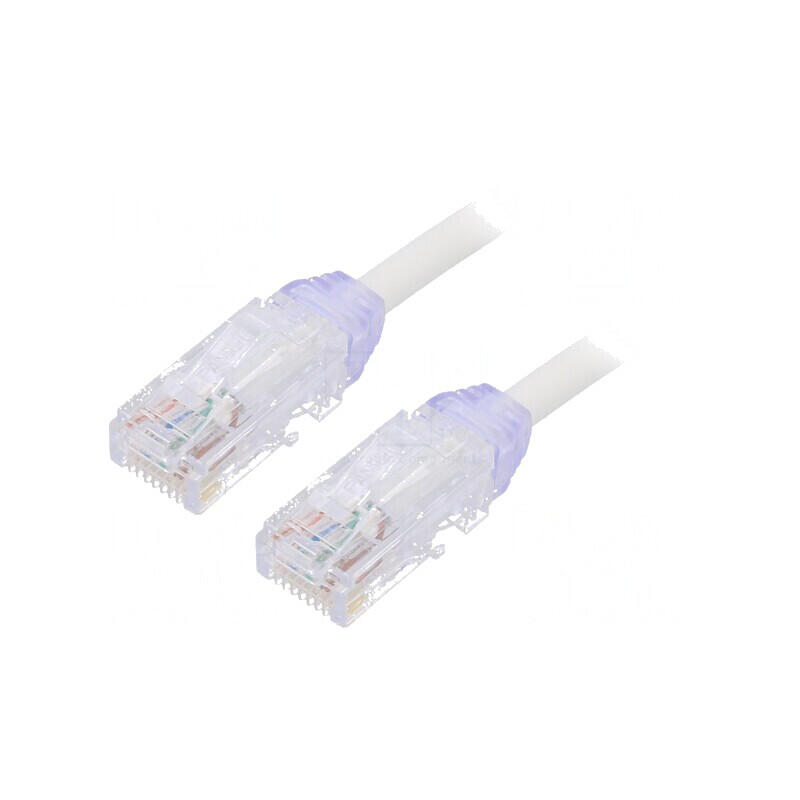Patch Cord Alb 5m TX6A-28 U/UTP 6a 28AWG LSZH | Electronic-mag.ro | Componente Electronice