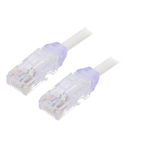 Patch Cord Alb 5m TX6A-28 U/UTP 6a 28AWG LSZH | Electronic-mag.ro | Componente Electronice
