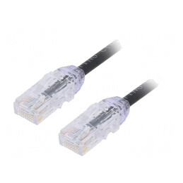 Patch Cord Cat6a U/UTP Negru 5m 28AWG LSZH | Electronic-mag.ro | Componente Electronice