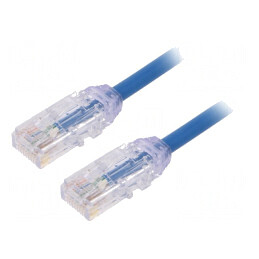 Patch Cord Cat6a UTP 5m Albastru 28AWG LSZH | Electronic-mag.ro | Componente Electronice
