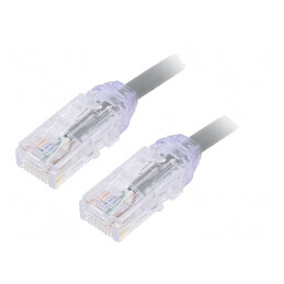 Patch cord TX6A 5m Gri 28AWG LSZH | Electronic-mag.ro | Componente Electronice