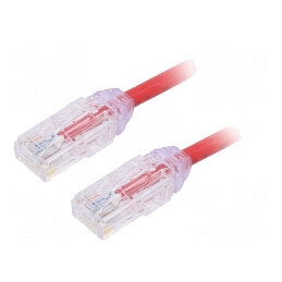 Patch Cord UTP Cat6a LSZH 5m Roșu | Electronic-mag.ro | Componente Electronice