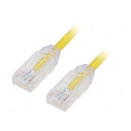 Patch cord UTP Cat6a LSZH Galben 5m 28AWG | Electronic-mag.ro | Componente Electronice