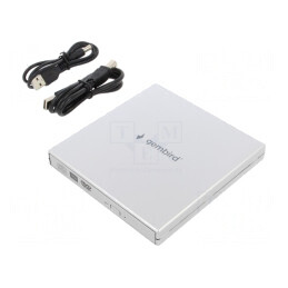 Unitate optică externă DVD argintie USB 2.0 | Electronic-mag.ro | Componente Electronice