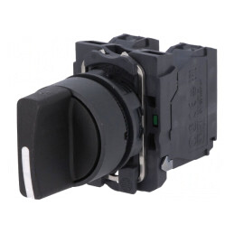 Comutator Rotativ 22mm 3 NO Negru | Electronic-mag.ro | Componente Electronice