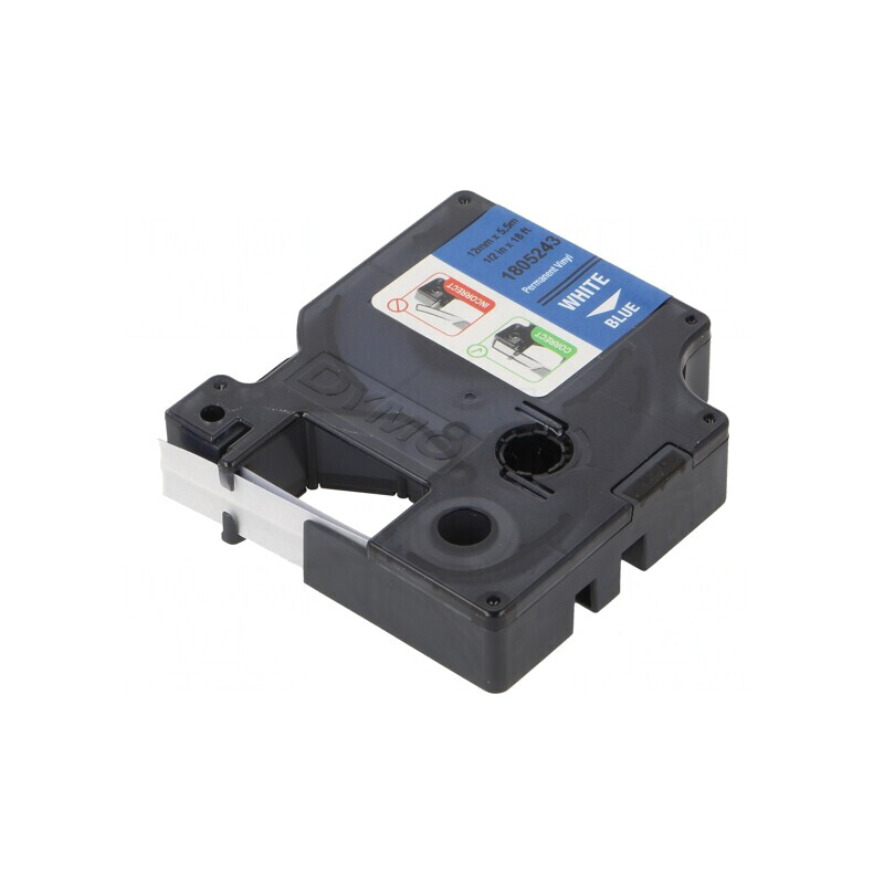 Bandă Albastră 12mm x 5,5m cu Caracter Alb | Electronic-mag.ro | Componente Electronice