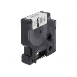 Bandă Albă 12mm x 5,5m cu Caracter Negru | Electronic-mag.ro | Componente Electronice