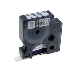 Bandă Albă 12mm x 5,5m cu Caracter Negru | Electronic-mag.ro | Componente Electronice