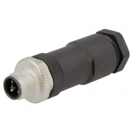 Mufă M12 4 PIN T-Power cu Cablu și Terminal cu Șurub | Electronic-mag.ro | Componente Electronice