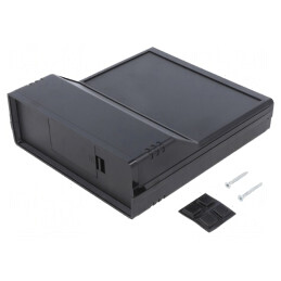 Carcasă desktop ABS neagră 154x173x54mm | Electronic-mag.ro | Componente Electronice