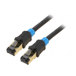 Patch Cord S/FTP Cat6 30m Negru Aurit | Electronic-mag.ro | Componente Electronice