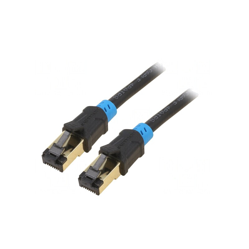 Patch Cord S/FTP Cat6 30m Negru Aurit | Electronic-mag.ro | Componente Electronice
