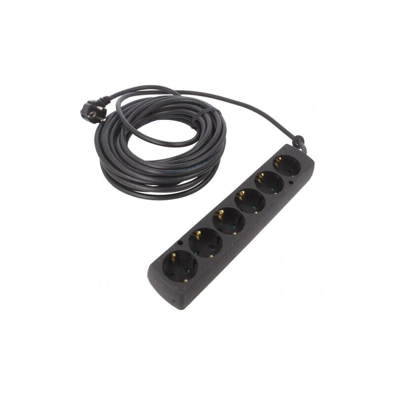 Prelungitor alimentare Schuko 6 Prize PVC Negru 3x1,5mm2 | Electronic-mag.ro | Componente Electronice Prelungitor alimentare Schuko 6 Prize PVC Negru 3x1,5mm2 | Electronic-mag.ro | Componente Electronice