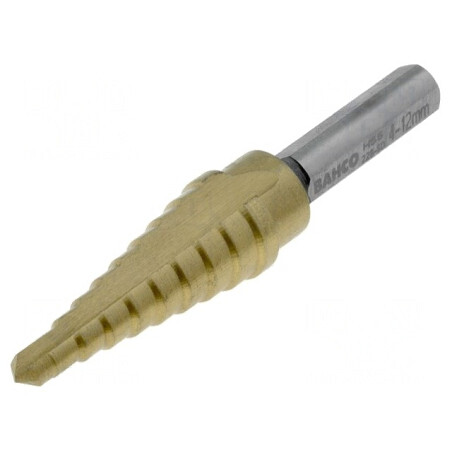 Burghiu conic pentru tablă subțire 4-12mm, 9 pași | Electronic-mag.ro | Componente Electronice