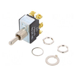 Comutator Basculant DPDT ON-OFF-ON 20A/125VAC | Electronic-mag.ro | Componente Electronice