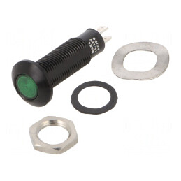 Lampă LED Control Verde 12-28V 8.1mm | Electronic-mag.ro | Componente Electronice