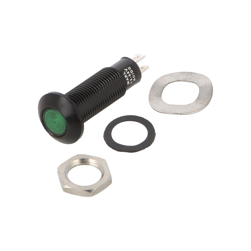 Lampă LED Control Verde 12-28V 8.1mm | Electronic-mag.ro | Componente Electronice