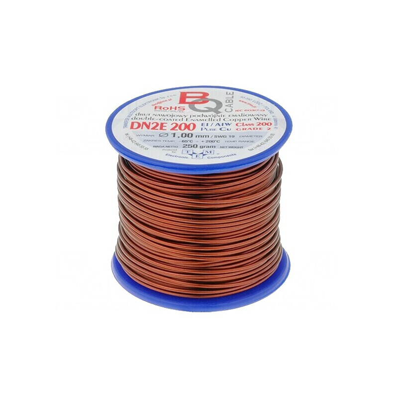 Sârmă bobină dublu emailată 1mm 0,25kg Cu 65-200°C | Electronic-mag.ro | Componente Electronice Sârmă bobină dublu emailată 1mm 0,25kg Cu 65-200°C | Electronic-mag.ro | Componente Electronice