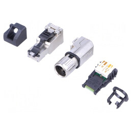 Mufă RJ45 Cat 6a Ecranată Aurită cu Capac de Protecție | Electronic-mag.ro | Componente Electronice