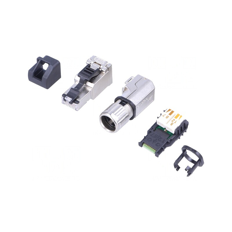 Mufă RJ45 Cat 6a Ecranată Aurită cu Capac de Protecție | Electronic-mag.ro | Componente Electronice