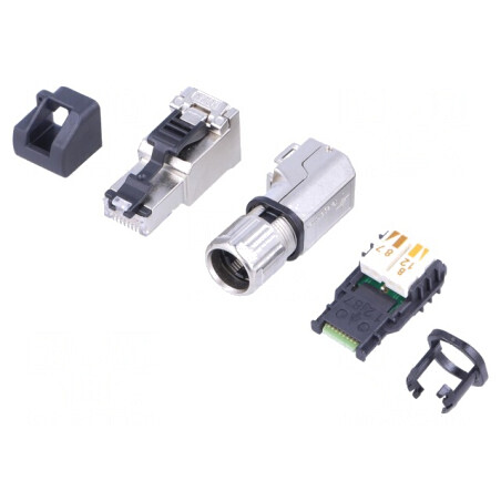 Mufă RJ45 Cat 6a Ecranată Aurită cu Capac de Protecție | Electronic-mag.ro | Componente Electronice