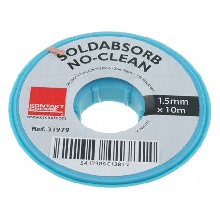 Bandă de dezlipit fără halogenuri cu colofoniu 1,5mm x 10m | Electronic-mag.ro | Componente Electronice