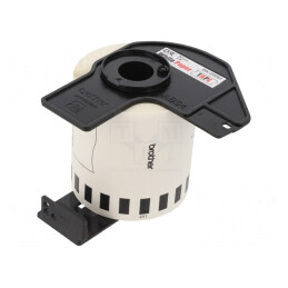 Etichetă Albă DK-22251 62mm 15,24m Negru/Roșu | Electronic-mag.ro | Componente Electronice