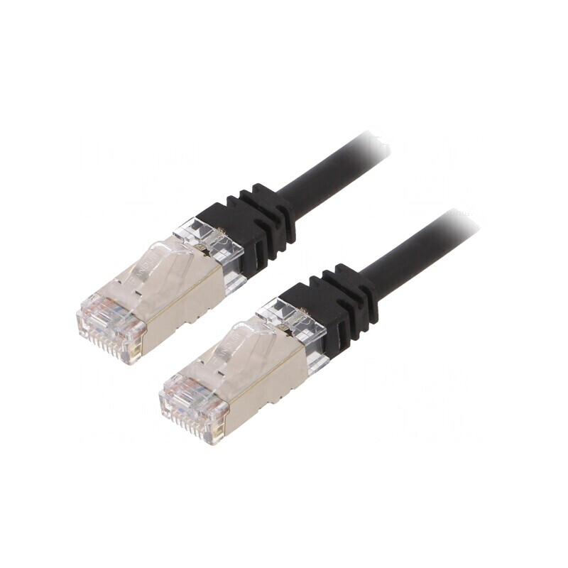 Patch Cord S/FTP Cat6a Negru 3m LSZH | Electronic-mag.ro | Componente Electronice Patch Cord S/FTP Cat6a Negru 3m LSZH | Electronic-mag.ro | Componente Electronice
