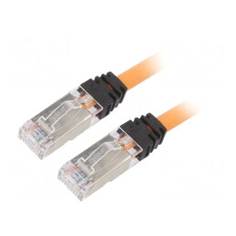 Patch Cord S/FTP TX6A 10Gig LSZH Portocaliu 3m | Electronic-mag.ro | Componente Electronice