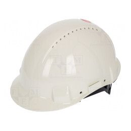 Cască de Protecție Ventilată Albă 54-62mm ABS G3000CUV-VI