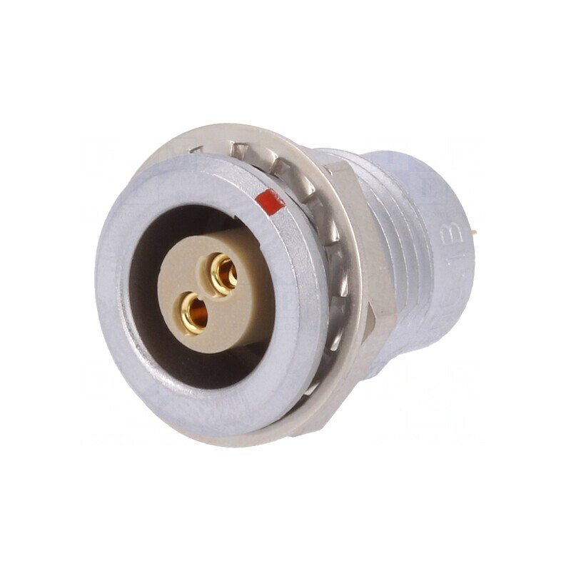 Conector Circular 1B Soclu Mamă 2 PIN 15A Lipire | Electronic-mag.ro | Componente Electronice