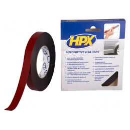 Bandă de Fixare Dublă Acril Antracit 19mm x 10m | Electronic-mag.ro | Componente Electronice
