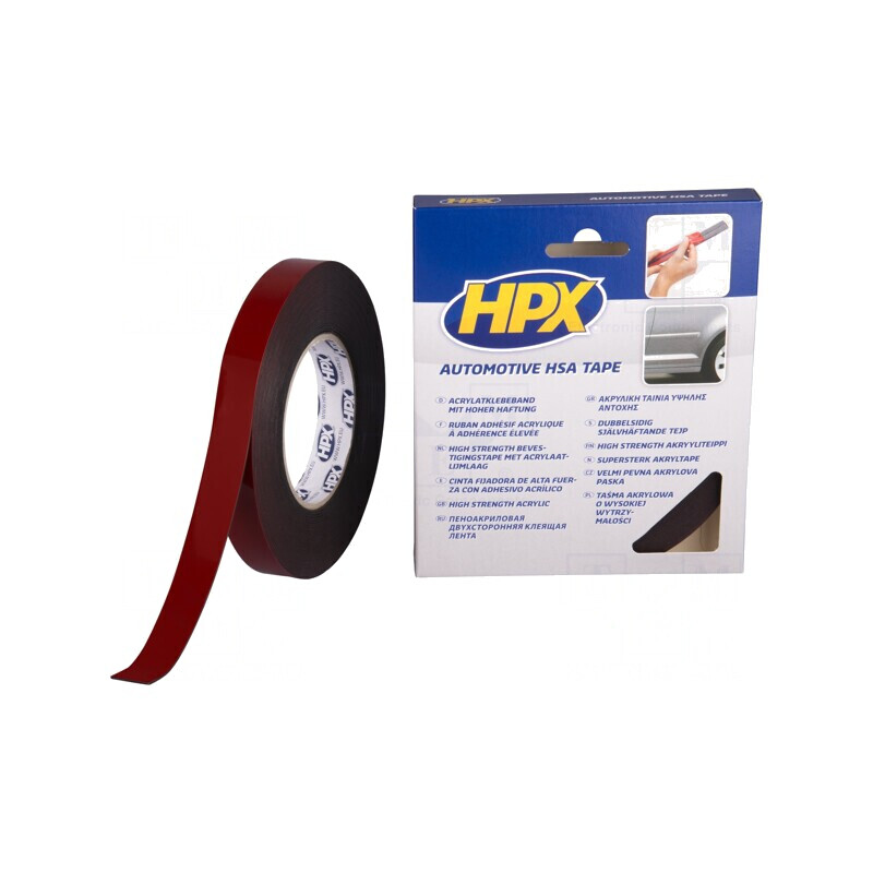 Bandă de Fixare Dublă Acril Antracit 19mm x 10m | Electronic-mag.ro | Componente Electronice