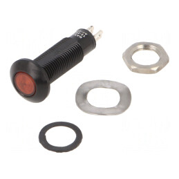 Lampă de control LED roșie 12-28V Ø8.1mm | Electronic-mag.ro | Componente Electronice
