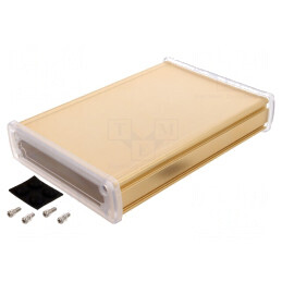 Carcasă Universală Aluminiu Aurit 146.6x209x41.6mm | Electronic-mag.ro | Componente Electronice