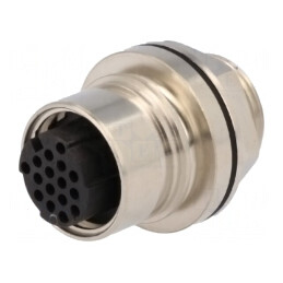 Conector Circular Mamă 16 PIN Fără Contacte 3A Alamă | Electronic-mag.ro | Componente Electronice