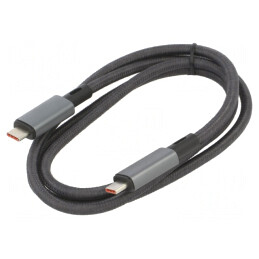Cablu USB 4.0 USB-C 1m Negru | Electronic-mag.ro | Componente Electronice