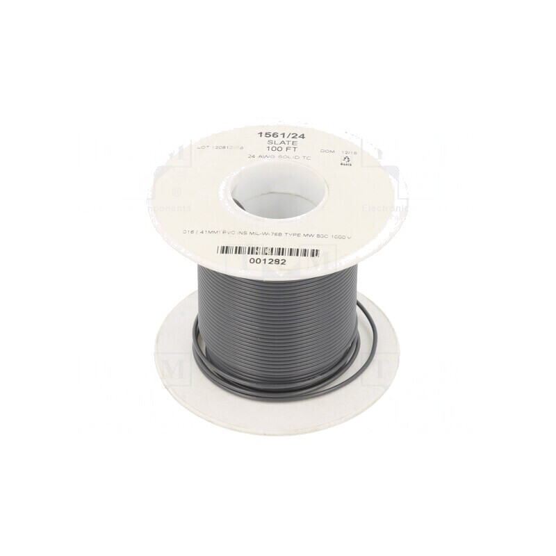 Cablu HookUp Wire 24AWG PVC Gri Întunecat 30,5m | Electronic-mag.ro | Componente Electronice Cablu HookUp Wire 24AWG PVC Gri Întunecat 30,5m | Electronic-mag.ro | Componente Electronice