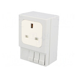 Soclu G 250VAC 13A IP20 pentru șină DIN 92x62x48mm | Electronic-mag.ro | Componente Electronice