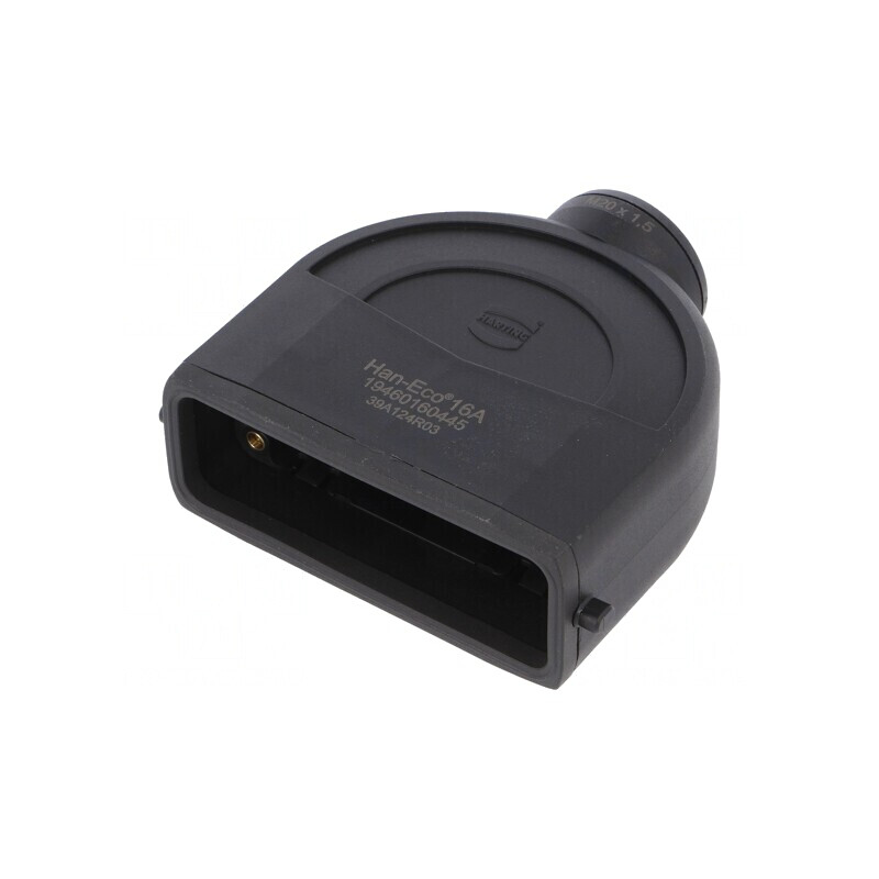 Carcasă pentru conectori HDC Han-Eco A 16A drept | Electronic-mag.ro | Componente Electronice