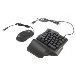Kit Gaming Negru USB cu Cablul 1,8m Layout US | Electronic-mag.ro | Componente Electronice