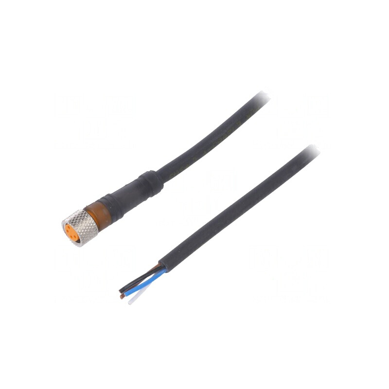 Conector M8 Mamă 4 PIN 15m Drept cu Manșon și Cabluri | Electronic-mag.ro | Componente Electronice