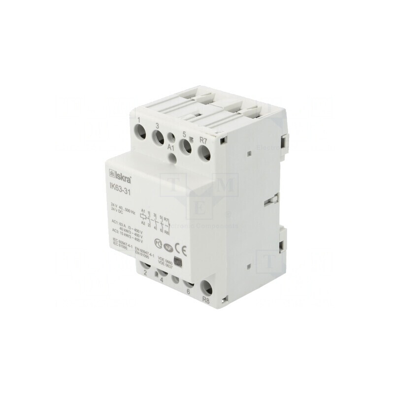Contactor 4P 63A 24VAC NC NO x3 | Electronic-mag.ro | Componente Electronice